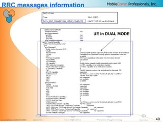 43
RRC messages information
UE in DUAL MODE
 