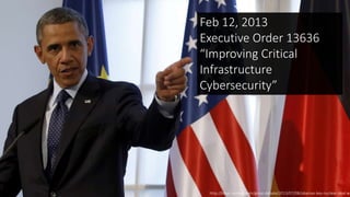 Feb 12, 2013
Executive Order 13636
“Improving Critical
Infrastructure
Cybersecurity”
http://blogs.reuters.com/great-debate/2013/07/08/obamas-key-nuclear-deal-wi
 