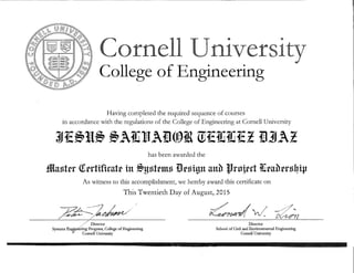 Master-Cornell University-Ithaca, New York