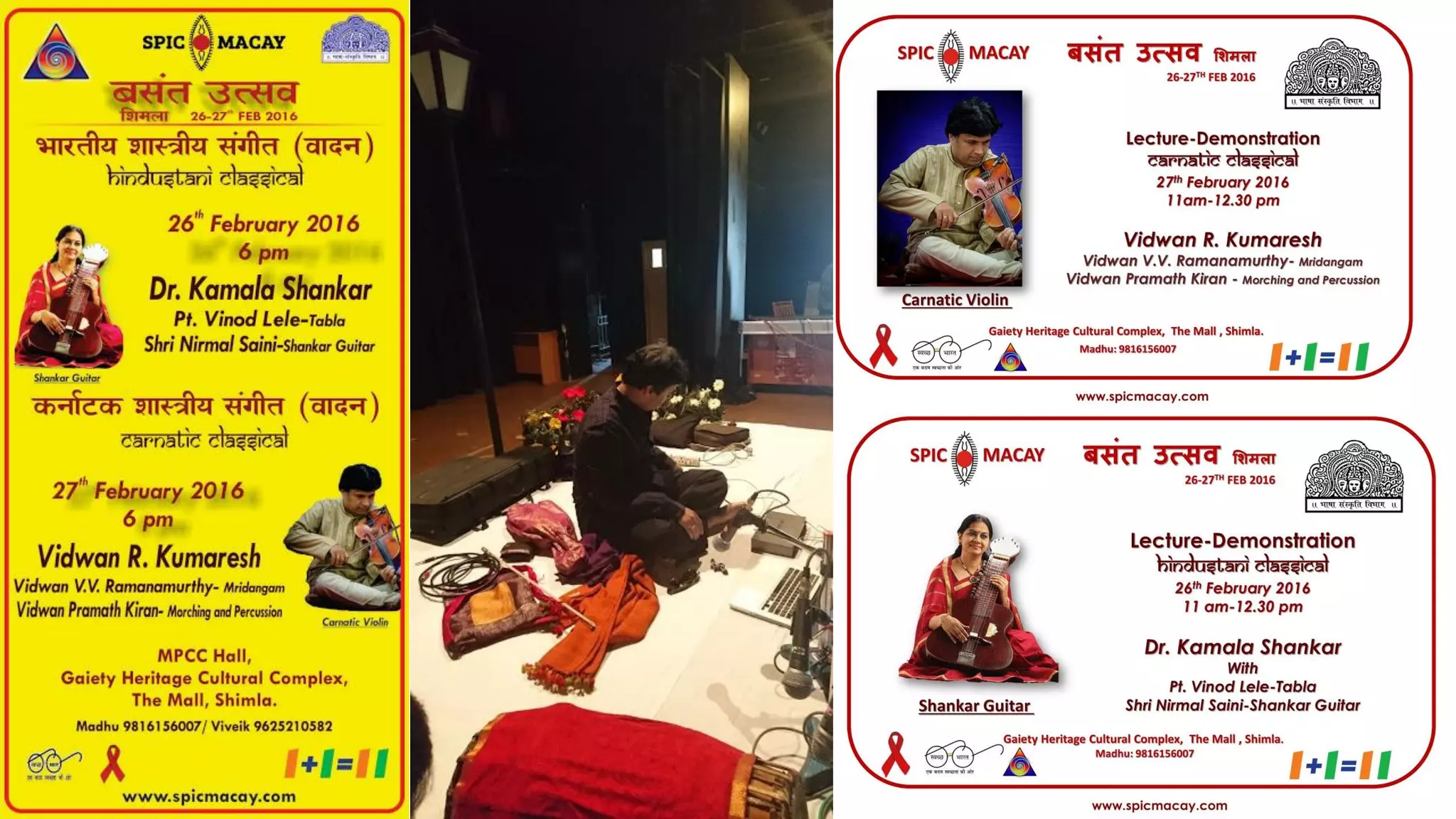 Major SPICMACAY projects 2016