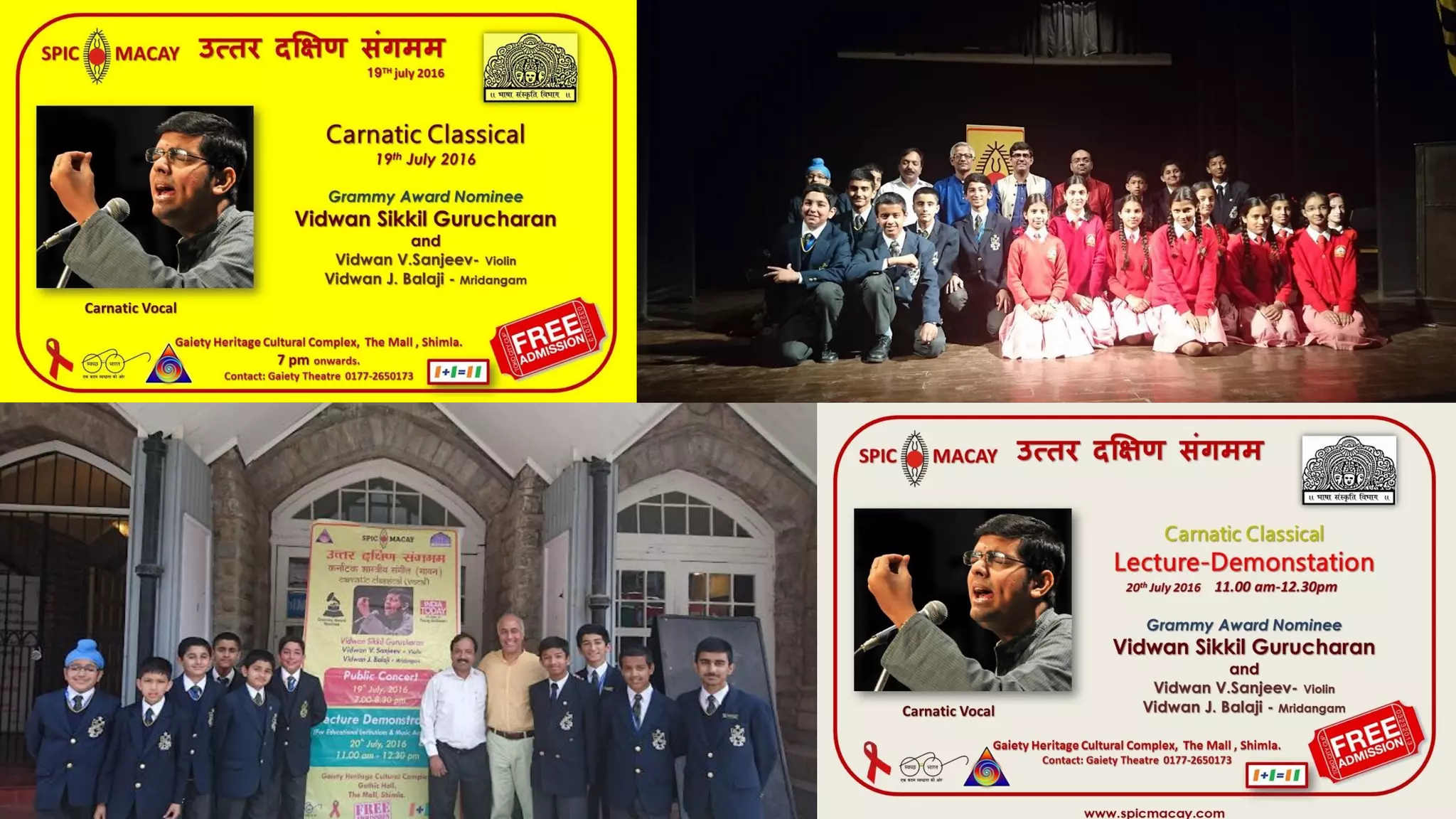 Major SPICMACAY projects 2016