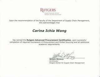 Advanced Procurement Certificate