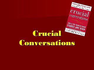 CrucialCrucial
ConversationsConversations
 