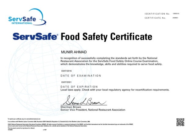 Servsafe Food Safety Course Ppt