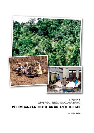 Bagian 6
SUMBAWA - NUSA TENGGARA BARAT
Pelembagaan Kehutanan Multipihak
Julmansyah
 