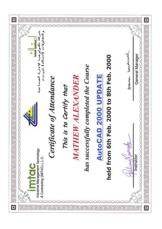 AutoCAD 2000 Certified Professional