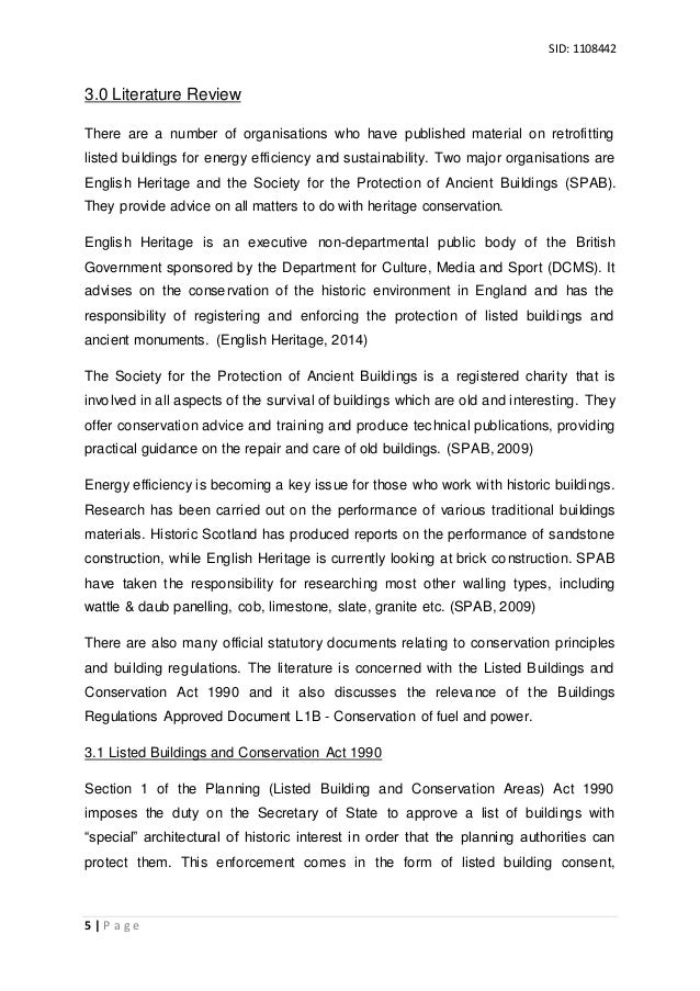 Dissertations listed buildings