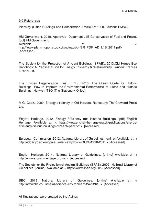 Dissertations listed buildings