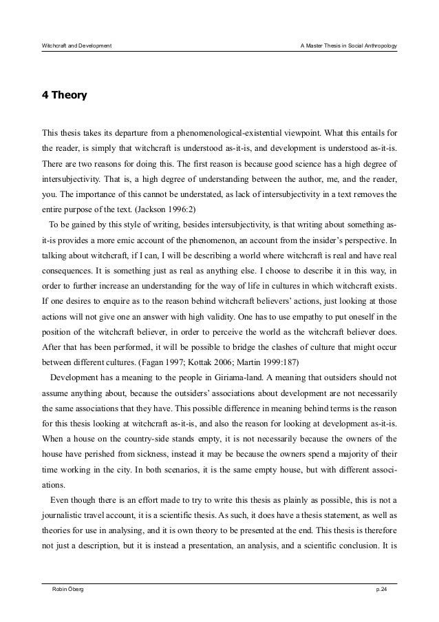 Cultural anthropology masters thesis