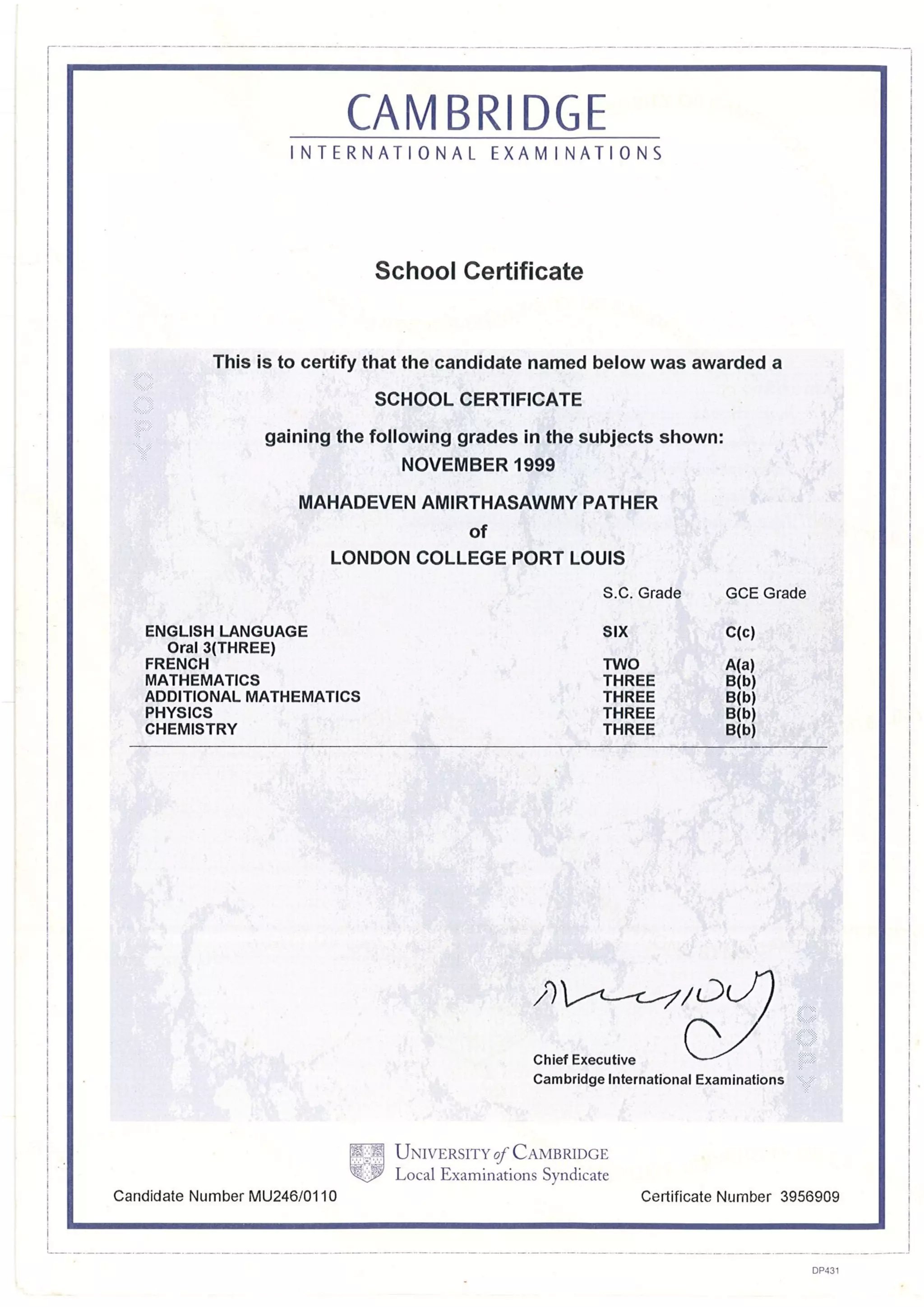Educational Certificate | PDF
