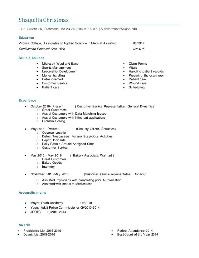 shaquilla christmas resume securitas incident report form