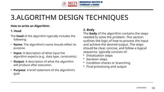 Design and Analysis of Algorithm of JNTUA | PPTX