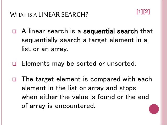 LINEAR SEARCH