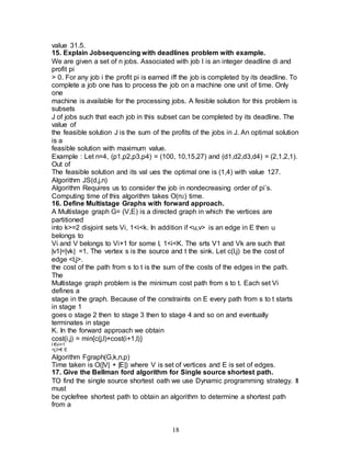 ALGORITHMS - SHORT NOTES | DOC | Programming Languages | Computing