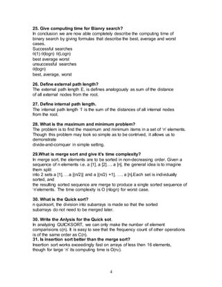 ALGORITHMS - SHORT NOTES | DOC | Programming Languages | Computing