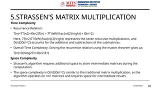 Design and Analysis of Algorithm from JNTUA | PPTX
