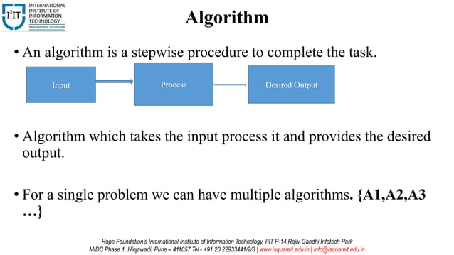 DAA Introduction to Algorithms & Application | PPTX