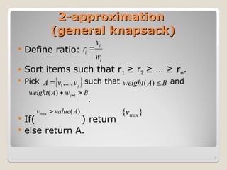 Approximation Algorithms and FPTAS for Knapsack Problems in Computer ...