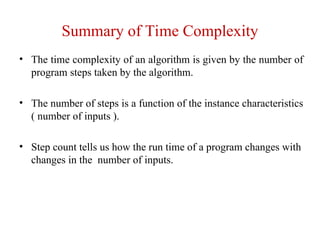 Asymptotic Notations, Time Complexity and Space Complexity in DAA | PPT