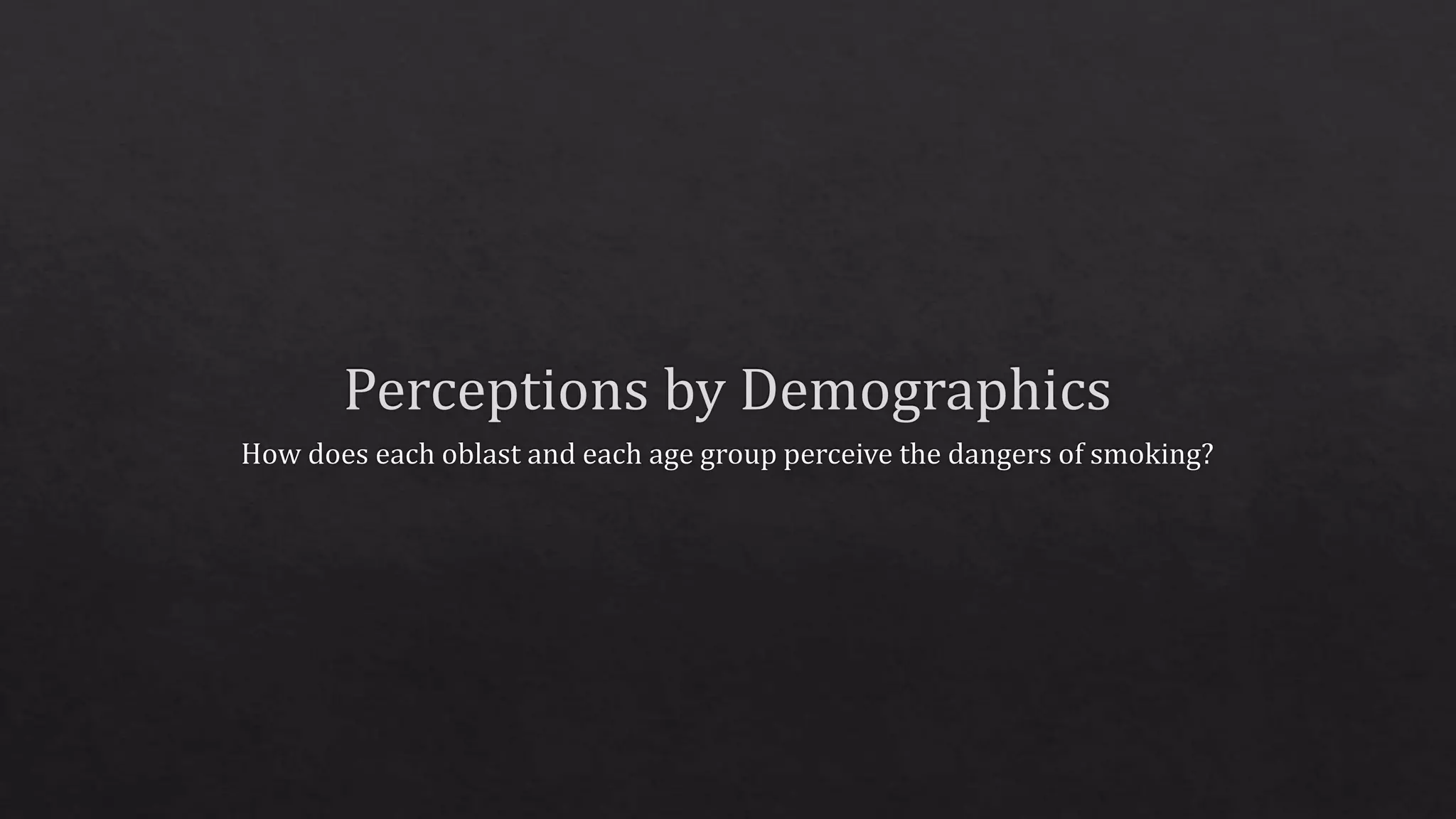 Smoking Perceptions in Kyrgyz Republic