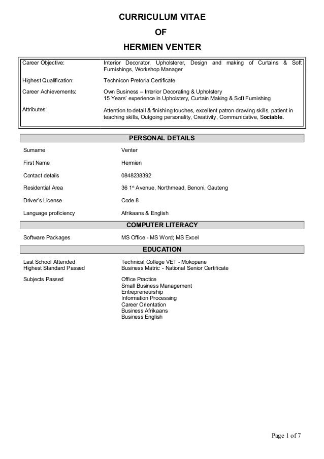 making a cv on word akba greenw co