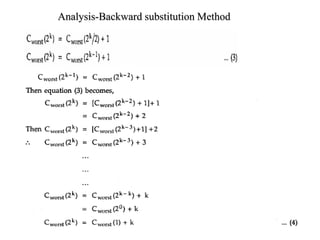 Analysis-Backward substitution Method
 