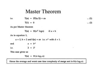 Master Theorem
 