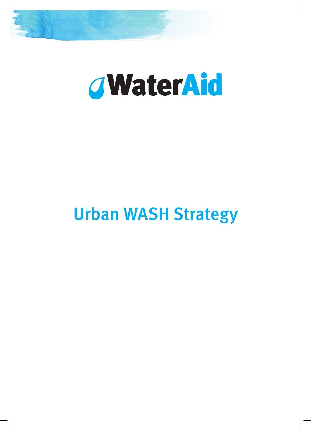 Urban WASH Strategy_ WaterAid India