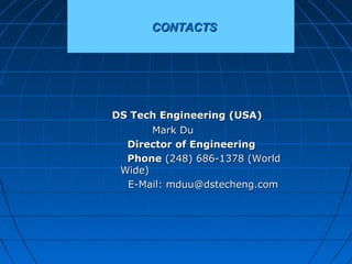 DS Tech Engineering - Presentation | PPT