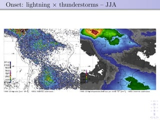 Onset: lightning × thunderstorms – JJA
 