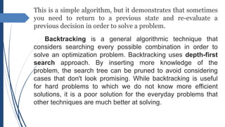 sum of subset problem using Backtracking | PPTX