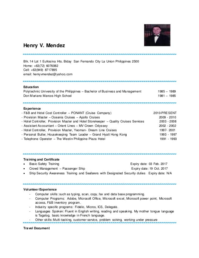 yeoman resume