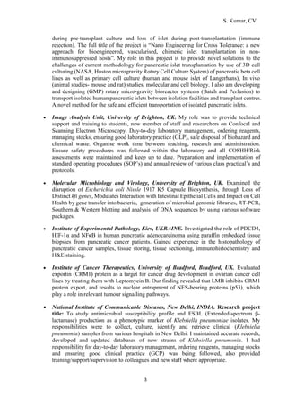CV Dr S Kumar | PDF