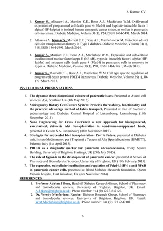 CV Dr S Kumar | PDF