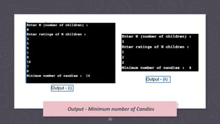 Minimum Candy Distribution Problem | PPT