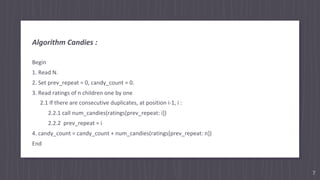 Minimum Candy Distribution Problem | PPT
