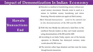 Demonetization and its impact in Indian Economy | PPTX