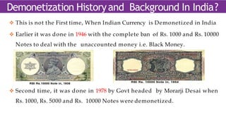 Demonetization and its impact in Indian Economy | PPTX