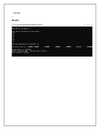 return(0);
}
Result:-
 