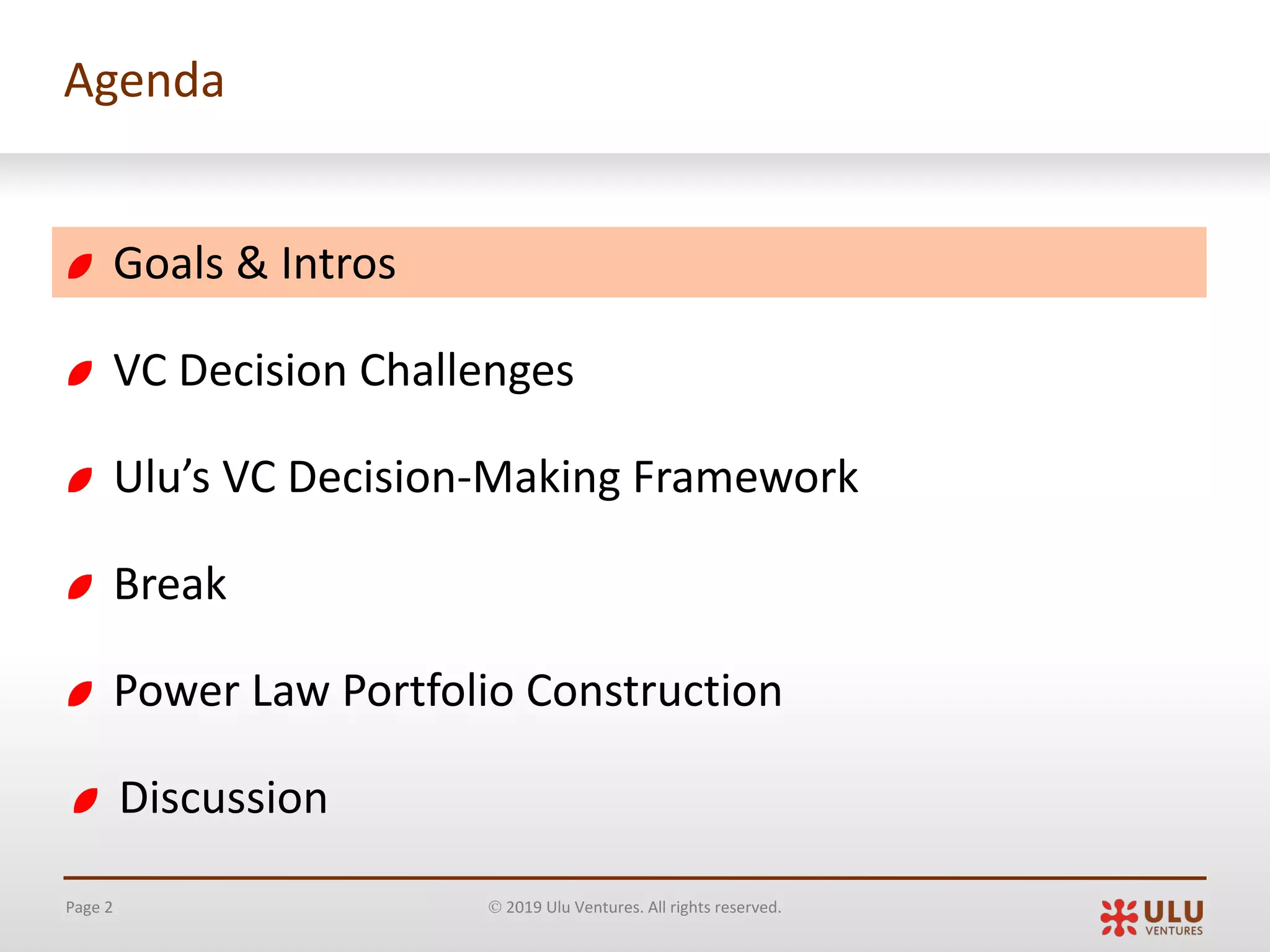 Decision Analysis in Venture Capital Workshop, DAAG 2019 | PDF