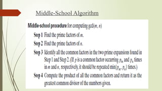 Middle-School Algorithm
 