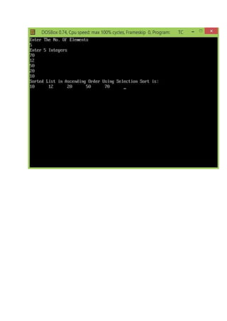 DAA Lab File C Programs | DOCX