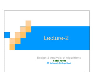 D&AA Lecture 2 insertion sort.ppt