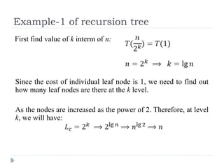 DAA Lecture 8 Recursion Tree Method.pptx