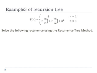 DAA Lecture 8 Recursion Tree Method.pptx