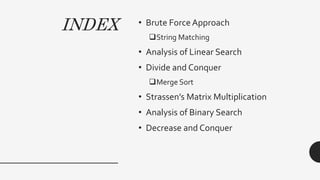 Module 2 Design Analysis and Algorithms | PPT