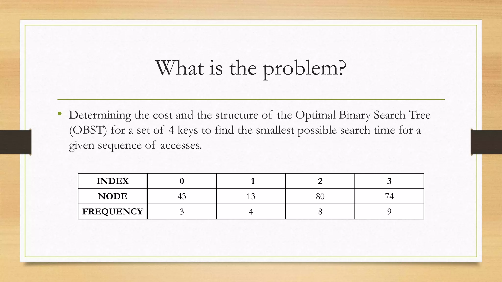 Optimal binary search ppt