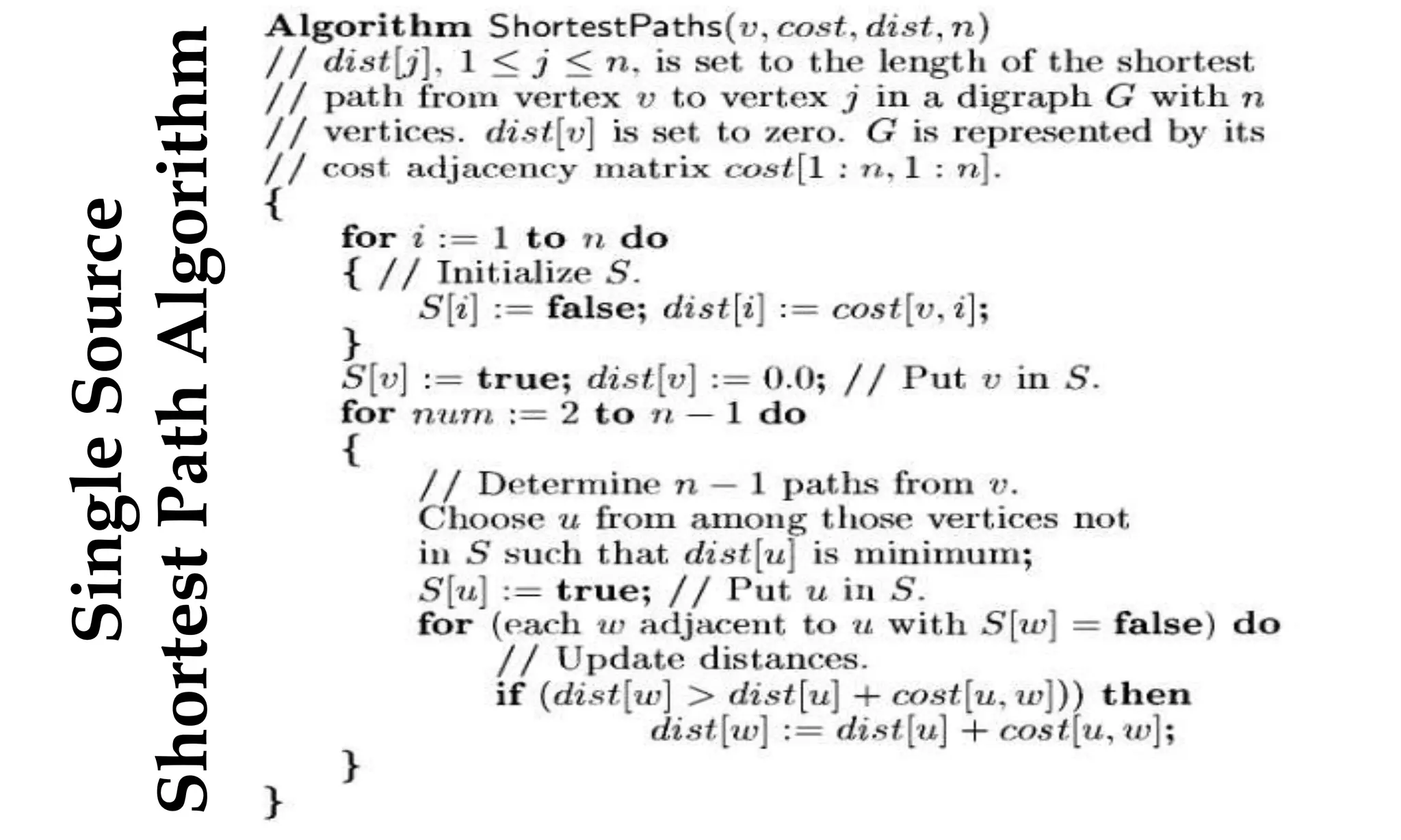 Single Source Shortest Path Algorithm 