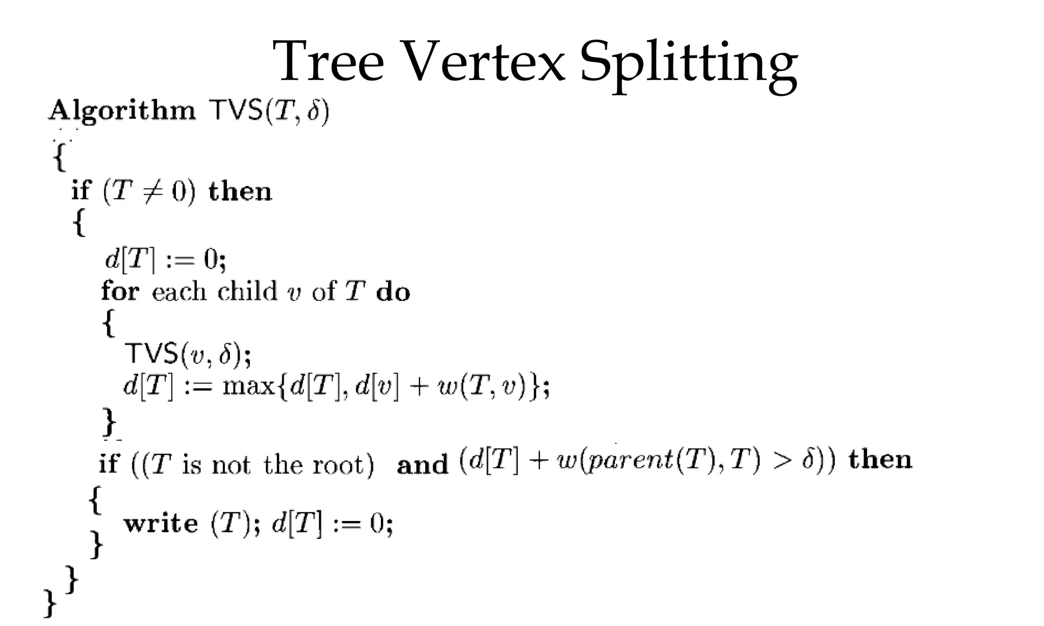 Tree Vertex Splitting 