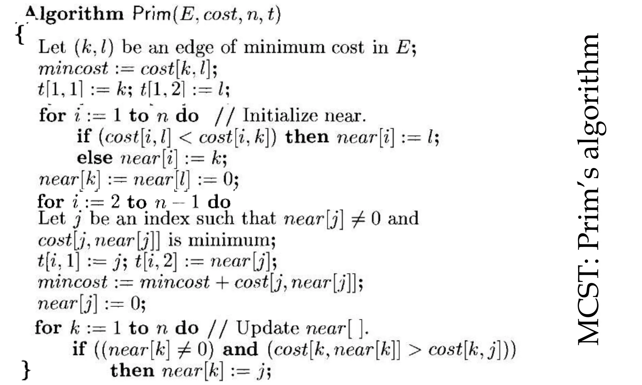 MCST: Prim’s algorithm 